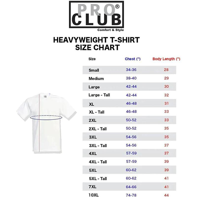 Pro Club Men'S Heavyweight Short Sleeve T-Shirt Royal Blue